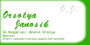 orsolya janosik business card